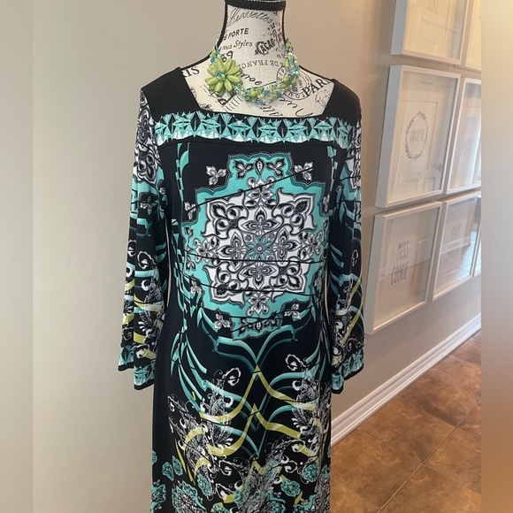 Aqua A-line Dress - Picture 3 of 7